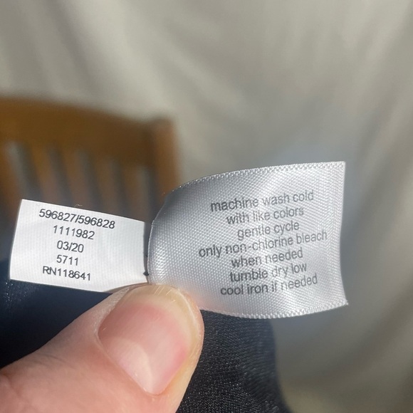 Lane Bryant Black Faux Wrap Blouse Size 14/16 - Picture 7 of 7